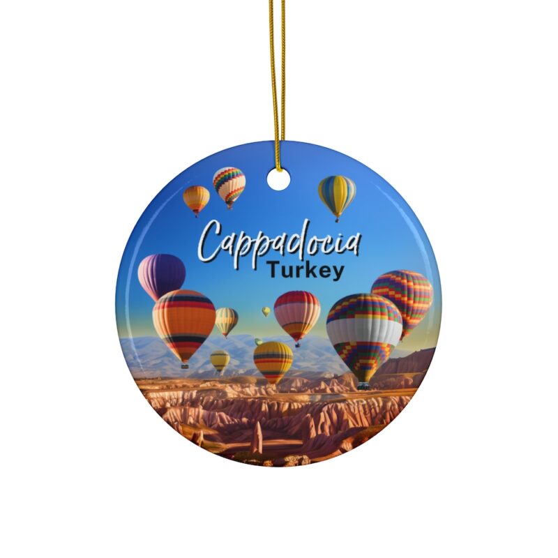 Cappadocia Turkey Hot Air Balloon Christmas Ornament