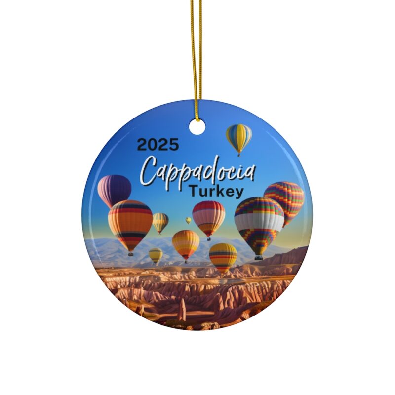 2025 Cappadocia Turkey Hot Air Balloon Christmas Ornament
