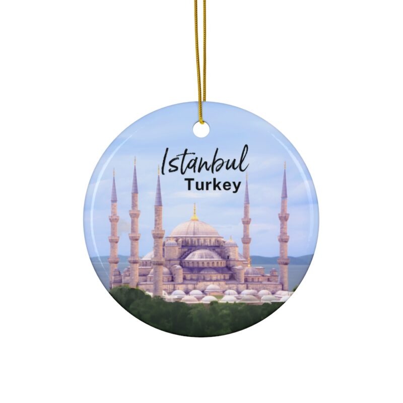 Blue Mosque Istanbul Turkey Christmas Ornament: Ceramic