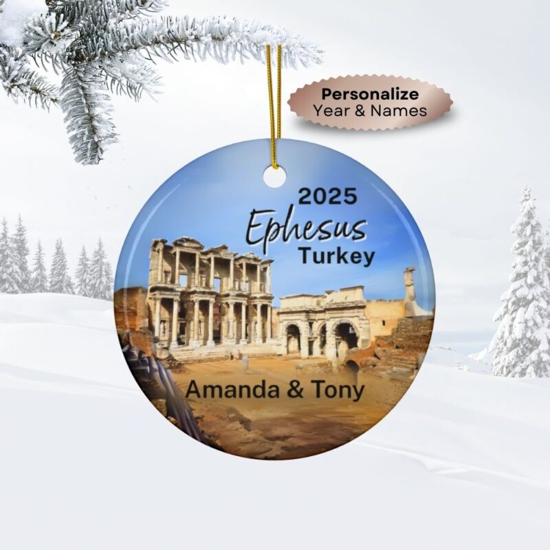 2025 Ephesus Turkey Ceramic Personalized Christmas Ornament