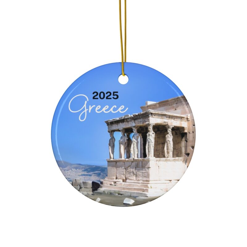 2025 Greece Travel Ornament featuring the Caryatids on the Acropolis in Athens
