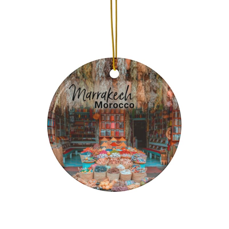 Marrakech Morocco Ceramic Ornament • Souk Spice Market
