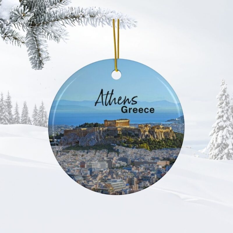 Athen Greece Personalized Ornaments: Acropolis View