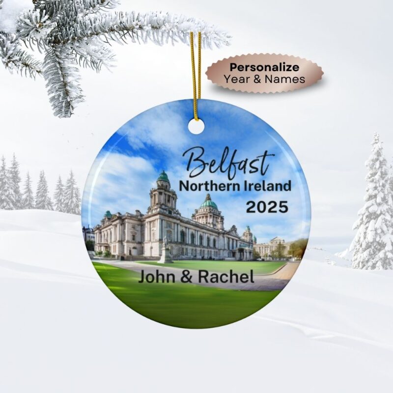 Belfast Northern Ireland Personalized Ornaments Ceramic: Belfast City Hall