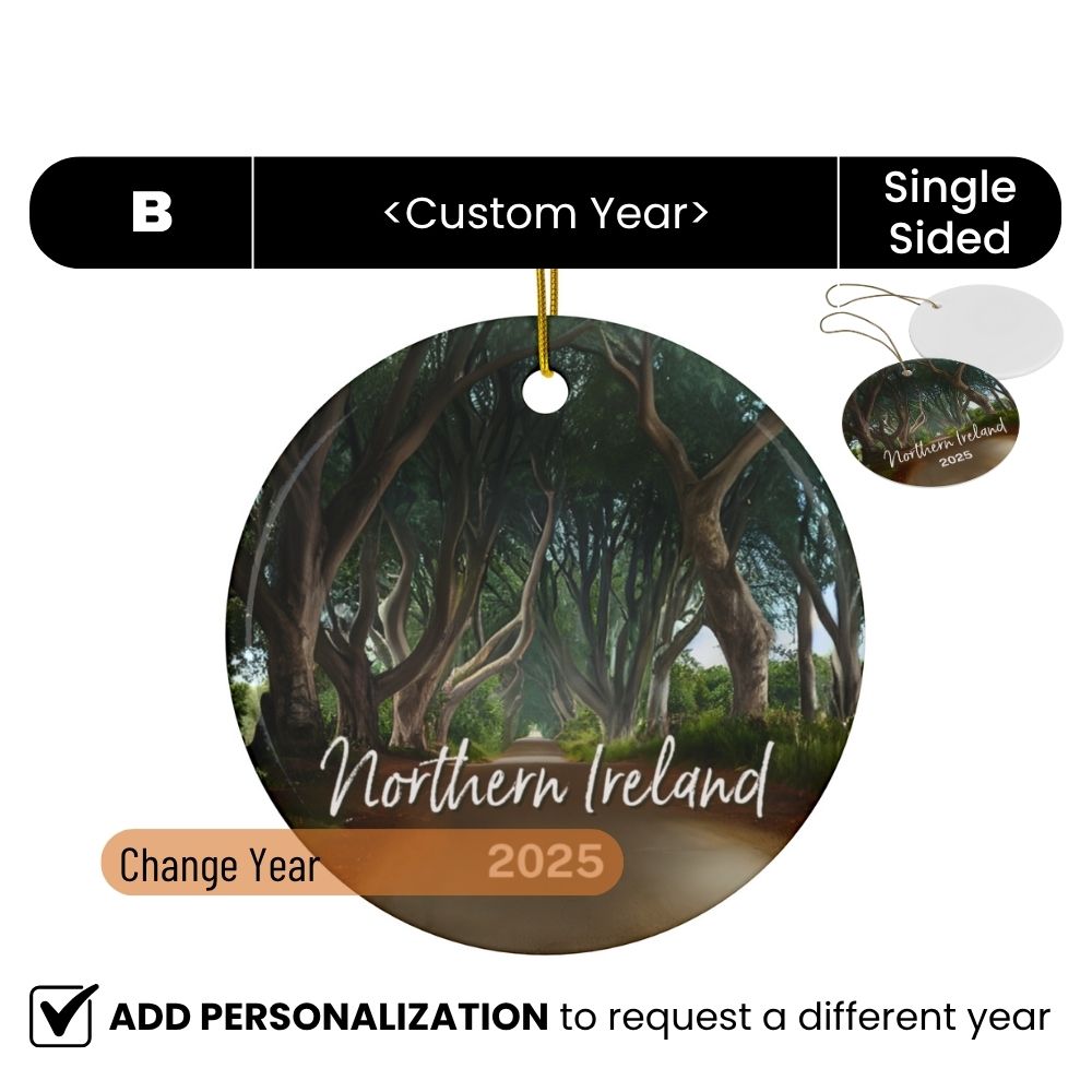 2025 Northern Ireland Personalized Ornaments: The Dark Hedges