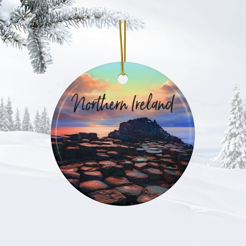 Northern Ireland Personalized Ornaments: Giant's Causeway at Sunset