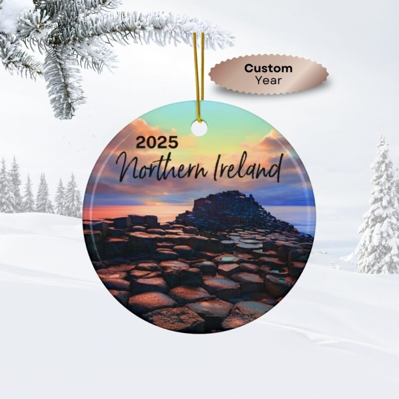 2025 Northern Ireland Personalized Ornaments: Giant's Causeway at Sunset