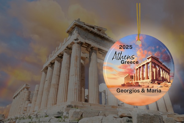 FernwehTravelGifts.com Greece Travel Ornament: Athens Parthenon