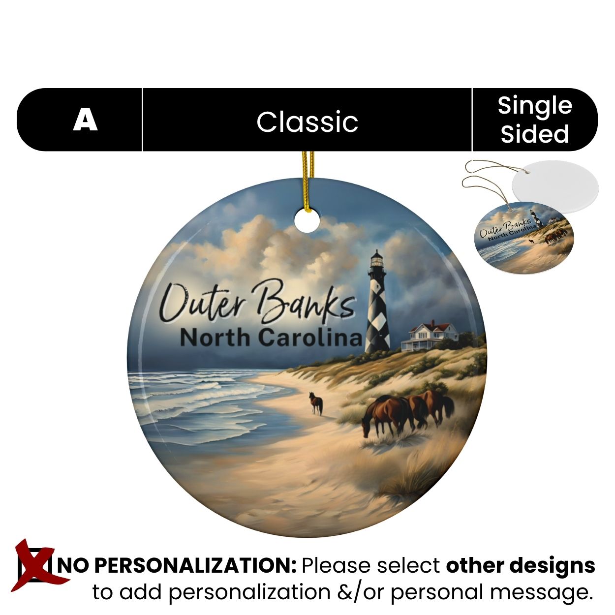 Fernweh.Ornament.USA.NorthCarolina.OuterBanks.Design.A