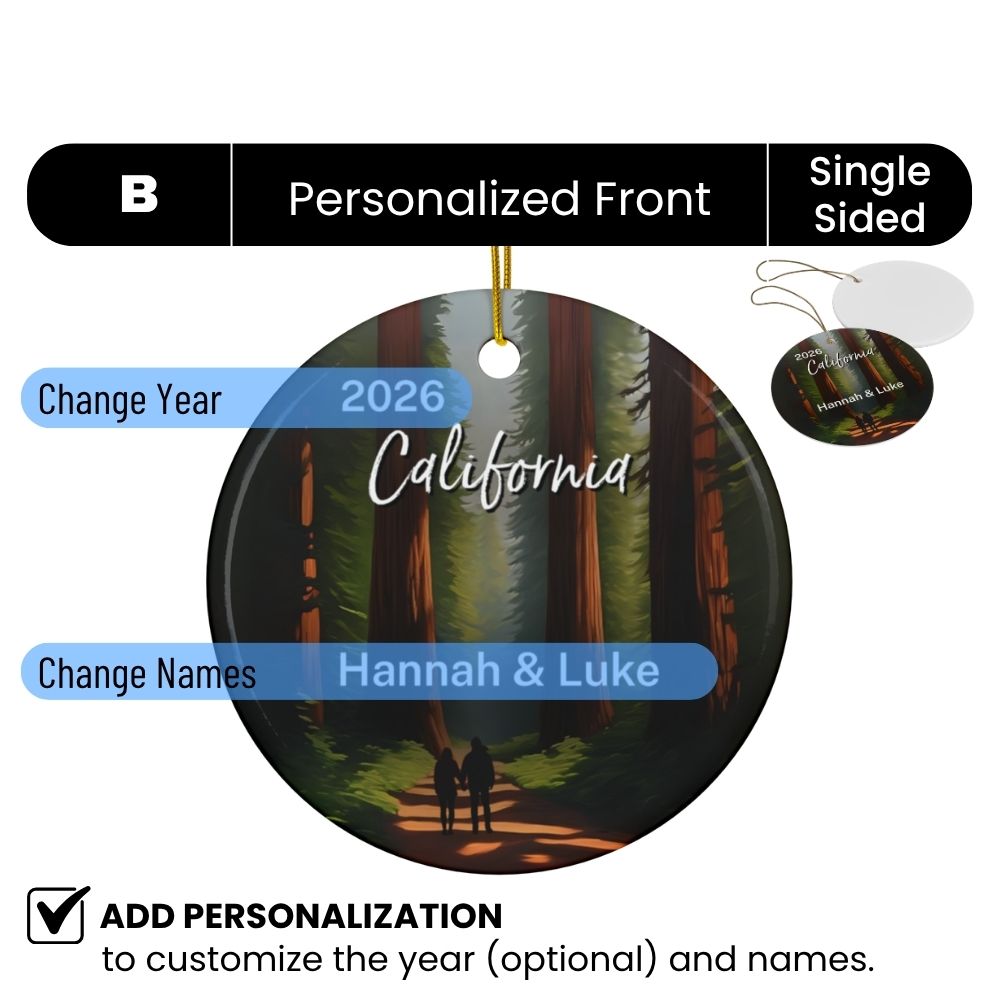 Fernweh.Ornament.USA.California.Redwoods.Design.B