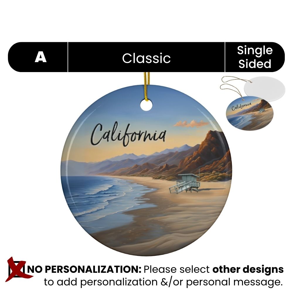 Fernweh.Ornament.USA.California.Beach.Design.A